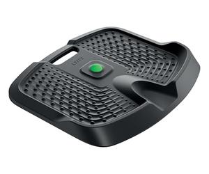 Leitz Tappetino Poggiapiedi da scrivania antifatica ergonomico, Imbottito in Schiuma PU, Antigraffio, Lavabile, Sfera Massaggiante Rimovibile, Adatto a Casa ed Ufficio, Grigio Scuro