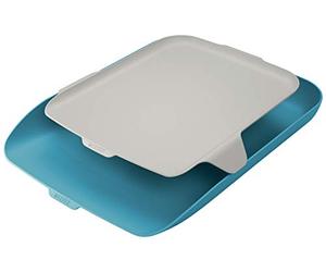 Leitz Vaschetta portacorrispondenza con vassoio organizer, Formato A4, Gamma Cosy, Blu Calmo, 52590061