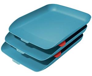 Leitz Vaschetta portacorrispondenza, Set da 3, Formato A4, Gamma Cosy, Blu Calmo, 53582061