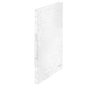 Leitz WOW 46320001 - Raccoglitore formato A4, confezione da 10 pezzi, con 40 buste trasparenti per 80 fogli, bianco perla, WOW