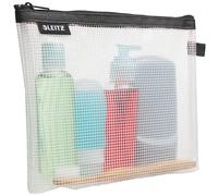 Leitz WOW Busta da Viaggio per Cosmetici, Resistente all'Acqua, Adatta come Borsa per il Bagno, Indicata per i Viaggi, 24 x 17 x 3 cm, Nero , 40140095