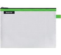 Leitz WOW Busta da Viaggio, Resistente all'Acqua, Trasparente, Adatta per Organizzare Piccoli Oggetti, Formato M (A5), Verde
