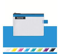 Leitz WOW Busta da Viaggio, Resistente all'Acqua, Trasparente, Adatta per Organizzare Piccoli Oggetti, Formato S (A6), Blu