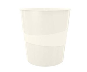 LEITZ WOW - Cestino gettacarte - 15 litri - Bianco metallizzato - 52781001