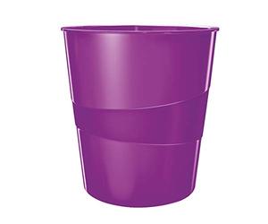 LEITZ WOW - Cestino gettacarte - 15 litri - Viola metallizzato - 52781062