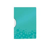 LEITZ WOW ColorClip in PPL - capacità 30 fogli - f.to A4 - Acqua marina metallizzato - 41850151