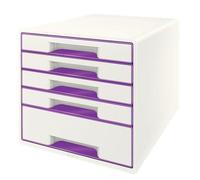 Leitz Wow Cube scatola per la conservazione di documenti Gomma Viola, Bianco NEW