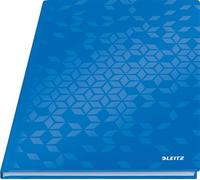 Leitz WOW Quaderno a Righe per Appunti con Copertina Rigida, Formato A4, 160 Pagine, Carta 90 gr/mq Certificata FSC, Blu, 46251036