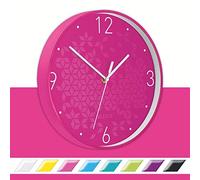 Leitz Wow Orologio da Parete al Quarzo, Adatto per Ufficio, Cucina, Soggiorno e Bagno, 29 cm, Fucsia