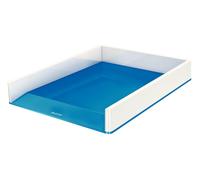 Leitz WOW Polistirolo Blu, Metallico (Leitz WOW Dual Colour Letter Tray A4/Foolscap Portrait White/Blue 53611036) NEW