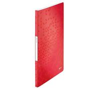 Leitz WOW Portalistino da 20 Buste Trasparenti in Formato A4, Capacità di 40 Fogli, Rosso, 46310026