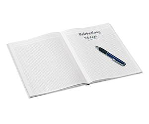 Leitz WOW Quaderno a Quadretti per Appunti con Copertina Rigida, Formato A5, 160 Pagine, Carta 90 gr/mq Certificata FSC, Bianco, 46281001