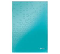 Leitz WOW Quaderno a Righe per Appunti con Copertina Rigida, Formato A4, 160 Pagine, Carta 90 gr/mq Certificata FSC, Acquamarina, 46251051