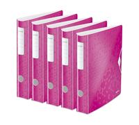 Leitz WOW-Raccoglitore A4, 65 mm, colore: rosa