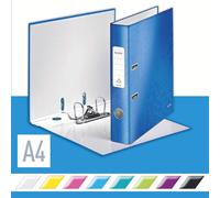 Leitz WOW - Registratore con meccanismo a leva 180°, formato A4, 50mm, Blu Blu 5
