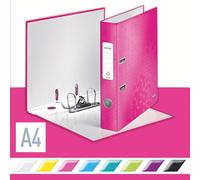 Leitz WOW - Registratore con meccanismo a leva 180°, formato A4, 50mm, Rosa