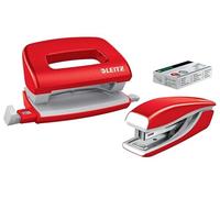 Leitz WOW Set con Mini Cucitrice e Perforatore con Capacit di 10 fogli, Include