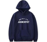 Leiva Who The FK Is Juanchito 2025 Felpe con Cappuccio A Maniche Lunghe con Stampa alla Moda,Blu,S