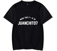 Leiva Who The FK is Juanchito T-Shirt A Maniche Corte da Uomo E da Donna, Abbigliamento Streetwear alla Moda,Nero,M