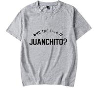 Leiva Who The FK is Juanchito T-Shirt A Maniche Corte da Uomo E da Donna, Abbigliamento Streetwear alla Moda,Grigio,XXL
