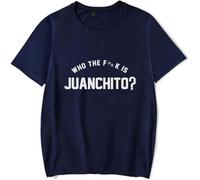 Leiva Who The FK is Juanchito T-Shirt A Maniche Corte da Uomo E da Donna, Abbigliamento Streetwear alla Moda,Blu,M