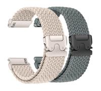 LEIXIUER 2 Pezzi Nylon Tessitura Cinturini Compatibile con Samsung Galaxy Watch 7/6/5/4 Cinturino 40mm 44mm,Braided Cinturino per Galaxy Watch 6 4 Classico/5 Pro 45mm/3 41mm/Active 2/FE 40mm