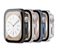 LEIXIUER 4 Pezzi Protettiva Cover compatibili per Apple Watch Series 10 42mm 46mm/Watch 9 8 7 41mm 45mm/iWatch Series 6 5 4 40mm 44mm,Casse PC con Pellicola Protettiva per iWatch 10 9 8 7 6 5 4
