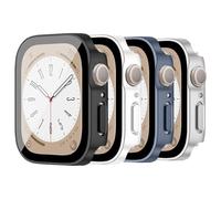 LEIXIUER 4 Pezzi Protettiva Cover compatibili per Apple Watch Series 10 42mm 46mm/Watch 9 8 7 41mm 45mm/iWatch Series 6 5 4 40mm 44mm,Casse PC con Pellicola Protettiva per iWatch 10 9 8 7 6 5 4