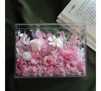 LEIYTFE Fiori Eterna Che durano per Sempre Regali per Il Compleanno della Mamma, Decorazioni Floreali Naturali, Copertura Protettiva in Acrilico, Fiori freschi con Consegna Prime(Cherry Blossom Pink)
