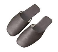 LEIYTFE Pantofole da Uomo in Vera Pelle, Coppia Pantofole Quattro Stagioni Casa Scarpe, Sandali Casual Chiusi Top Pantofole All'aperto, Pantofole Traspiranti/silenziose(Dark Grey,EUR42-43)