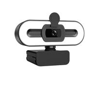 LEIYTFE PC Webcam with Microphone & Light & Privacy Cover,Beauty Mode,Web Camera for Desktop Computer/Laptop,120° FOV,HD Streaming Web Camera(1080P)