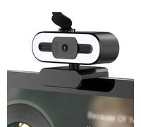 LEIYTFE PC Webcam with Microphone & Light & Privacy Cover,Beauty Mode,Web Camera for Desktop Computer/Laptop,120° FOV,HD Streaming Web Camera(4K)