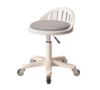 LEIYTFE Sgabelli Piccoli Con Schienale Basso, Sedia Da Ufficio Per Scrivania In Piedi, Sgabello Con Rotelle Per Ufficio E Casa, Girevole A 360° E Regolabile(Grey,C)