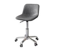 LEIYTFE Sgabello Da Officina Con Ruote Sedia Regolabile In Altezza Sedie Da Disegno Con Supporto Per La Schiena, Sgabello Girevole Da Bar Per Vanity Spa, Garage, Tatuaggi, Dentista(Dark grey)