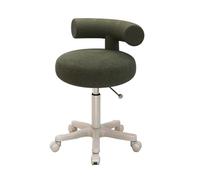 LEIYTFE Sgabello Mobile Con Ruote, Sgabello Girevole Regolabile Con Schienale, Per Saloni, Uffici, Negozi, Sgabelli Con Rotelle Per L'ufficio Domestico(Groen)