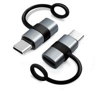 leizhan Adattatore da Lightning Femmina a USB-C Maschio 30W (2 Pack), Adattatore da Lightning a USB C, Adattatore di Trasferimento dati per iPhone serie 16 e 15, Smartphone, Computer, non per l'audio