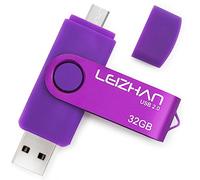 LEIZHAN Chiavetta USB 32GB,Flash Drive USB 2.0 OTG Memory Stick per Telefono Huawei Samsung Android Tablet Mac PC-Porpora