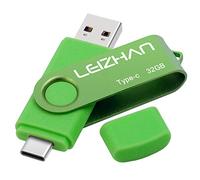 leizhan Chiavetta USB Tipo C 32GB,Flash Drive USB 3.0 OTG Memory Stick Compatibile con smartphone, tablet, computer - verde