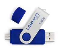 Leizhan USB 3.0 OTG USB Flash Drive 32 GB 64 GB 128 GB Micro Phone Storage stick per Android Smart Phone, Samsung Galaxy S7/S6/S5/S4/S3/NOTE5/4/3/2/A7/A8/A9/C5/C7/Xiaomi/Meizu/HTC/Nokia/Moto/Huawei Scarpette a strappo Voltaic 3 Velcro Fade - Bambini 128GB(Micro-USB3.0)