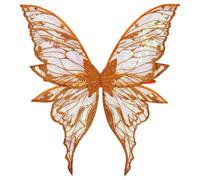 Lejafay Accessori Costumi Con Ali Farfalla O Ali Fate Trasparenti E Luccicanti La Festa Halloween Arancia Taglia unica