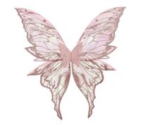 Lejafay Accessori Costumi Con Ali Farfalla O Ali Fate Trasparenti E Luccicanti La Festa Halloween Rosa Taglia unica