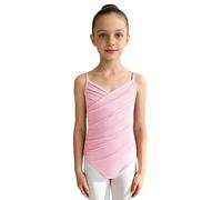 Lejafay Bambine Danza Unitard Camicia Atletica Un Pezzo Elasticizzato Ginnastica E Tumbling Rosa 9-10 anni