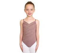 Lejafay Bambine Danza Unitard Camicia Atletica Un Pezzo Elasticizzato Ginnastica E Tumbling Rosa antico 13-14 anni