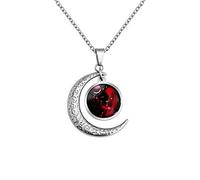 LEJAHAO collana segno zodiacale Vergine uomo ragazzo Acciaio inox al titanio galassia costellazioni luna oroscopo goth collane con pendente personalizzate necklace gioielli per ragazza migliori amiche