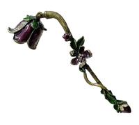 Lejelyma Candle Snuffer, Vintage Flower Shaped Metal Candle Extinguisher with Long Handle & Rhinestone, Elegant for Hanukkah Christmas Valentine's Day Birthdays
