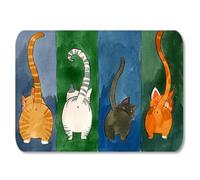 Lejelyma Cat Rug 24x16 Cat Butt with Non-Slip Backing Soft Absorbent Polyester Bathroom Rugs for Shower, Bathtub, Kitchen, Front Door, Home Decor