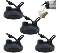 Lejelyma Coperchi del Barattolo Muratore 4pcs Jar Mason piove Cofano 3.4 '' Dia..Cappuccetti a Cabina Larga per la Bocca a Prova di plastica Prova di plastica sigillata per versare, Bere