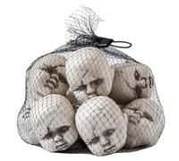 Lejelyma Halloween Creepy Bambole Head 10 Pezzi di plastica 2.8x2, 8x2, 4 Pollici Scaring Bambola con Borsa Fai -da -Te per dipingere Bambino inquietante per la casa infestata per Le Forniture