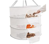 Lejelyma Herb Drying Rack 3 Layer Hanging Mesh Drying Net Collapsible Rack with Zipper Opening for Plants, Buds, Fruits, Flowers, Vegetables, Cloth