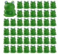 Lejelyma Mini Frogs 200PCS Waterproof Mini Resin Frogs Cute DIY Frog Figurines Fade-Resistant Desktop Frog Toy for Moss Landscape Garden 0.7x0.6 in Green